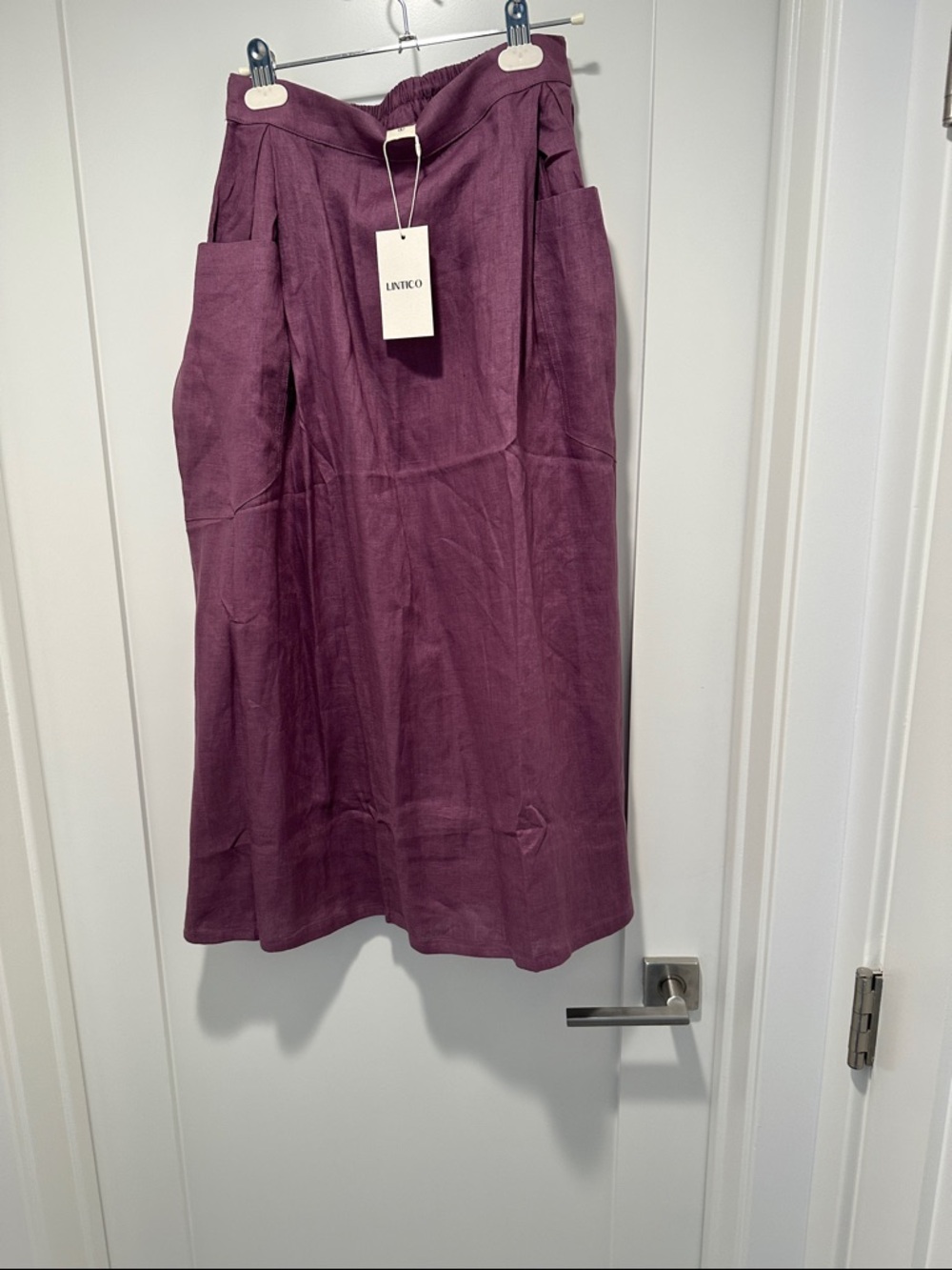 New with tags Lintico elastic waist skirt size small purple